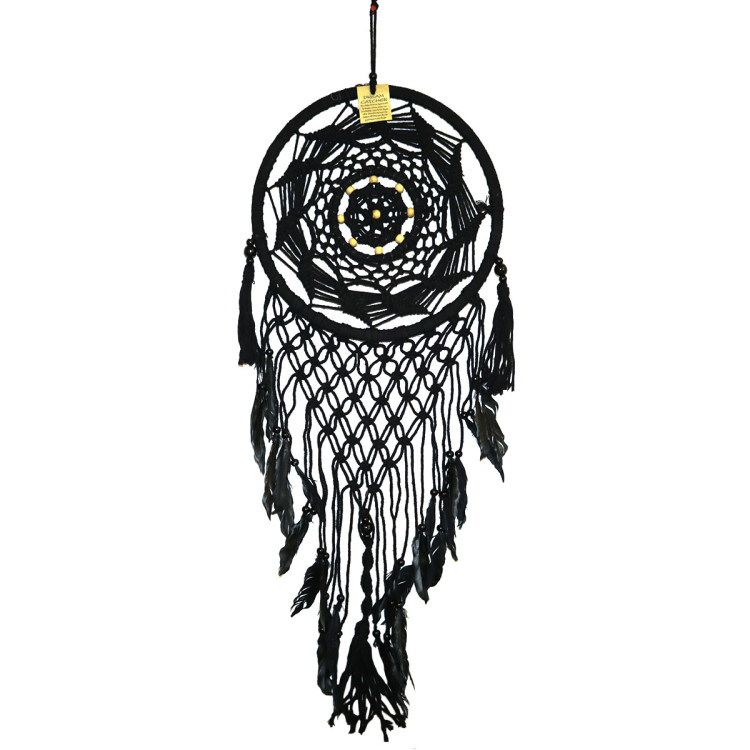 Ловец снов черный защищает дом, зергалит негативную энергию d-33см h-85см