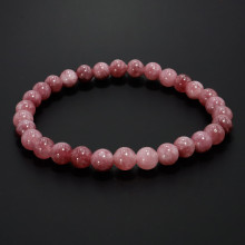 Браслет из камня Рубиновый агат оберег на счастья и удачу