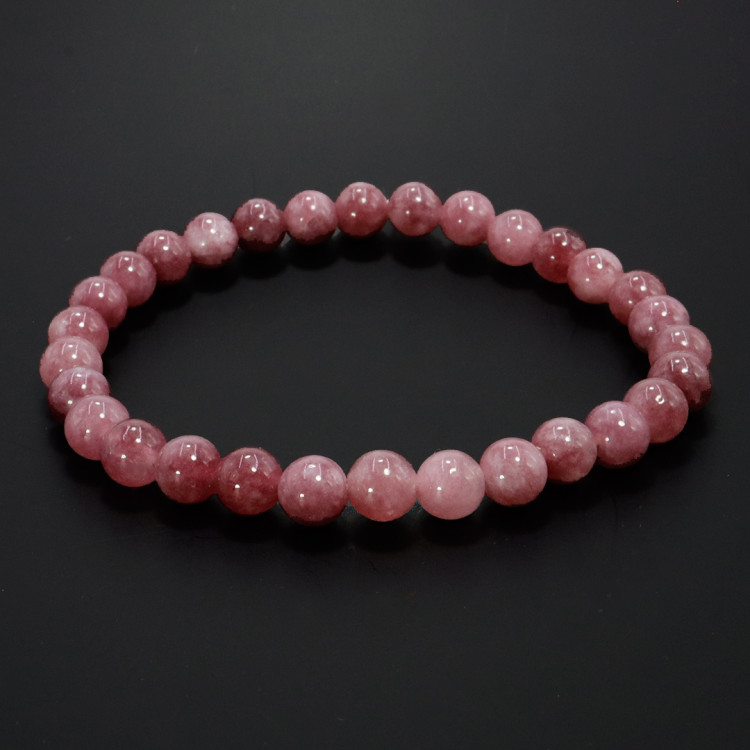 Браслет из камня Рубиновый агат оберег на счастья и удачу