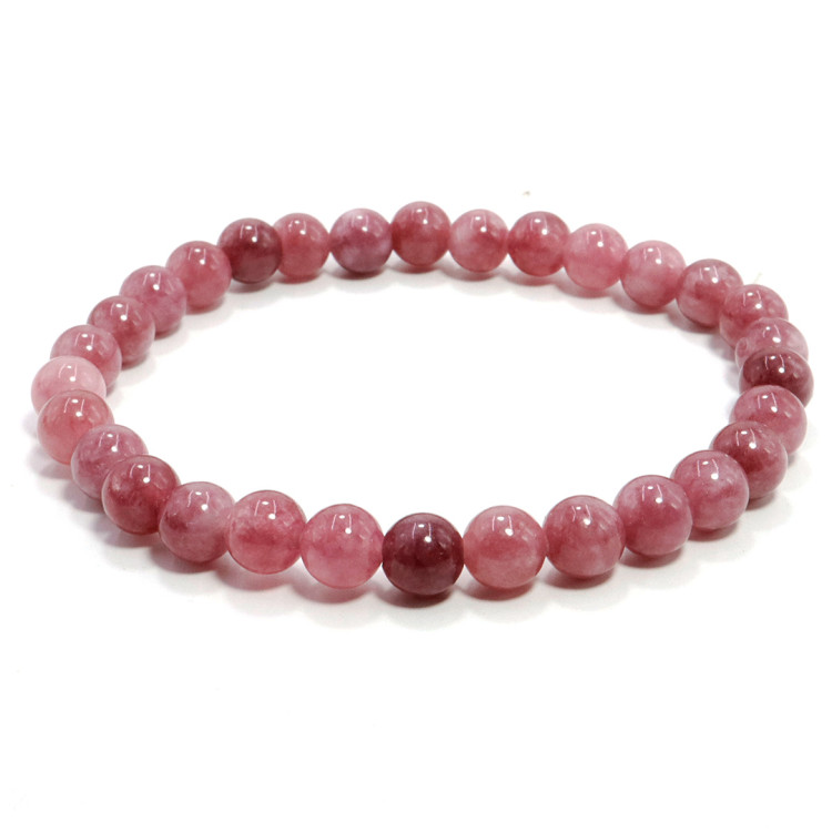 Браслет из камня Рубиновый агат оберег на счастья и удачу