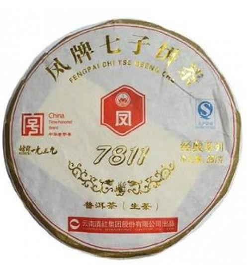 Чай китайский элитный Шен Пуэр (Блин) "7811", фабрика Фэн Цин, сбор 2012 год, (Юньнань)