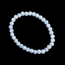 Браслет каменный Сахарный кварц голубой