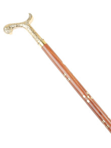 Трость дерево с инкрустацией