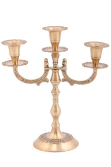 Подсвечник П807/3/2 (антик) "Классик" на 3 свечи Подсвечник П807/3/2 (антик) "Классик" на 3 свечи