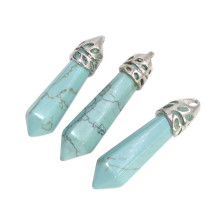 Подвеска маятник уп-3шт камень Бирюза 3-3,5см