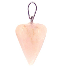 816-09 Подвеска Розовый кварц 3см камень