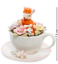 Статуэтка "Мышка в цветочной чашке" (Pavone)
