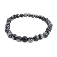 Браслет из камня Обседиан способен даровать счастье и позитив 6мм