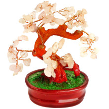 031-A Дерево Розовый кварц, 15 см