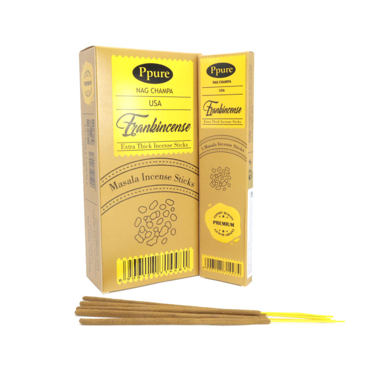 Благовония Ppure Extra Thick Frankincense Ладан уп-6шт по 5 толстых палочек