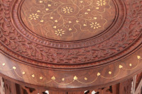 Стол основание восьмигр.инкруст.латунью