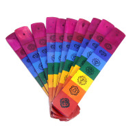 Подставка под благовония   Семь Чакр Лыжа цветные дерево уп-10шт