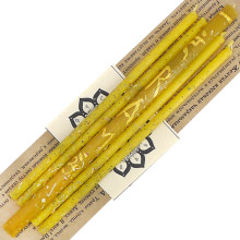 AUM-7-3 Свечи восковые Манипура Чакра Открытие денежного канала, 5шт 18см, 16см