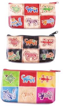 Кошелек под мелочь ручной принт  0606/1 уп/3шт