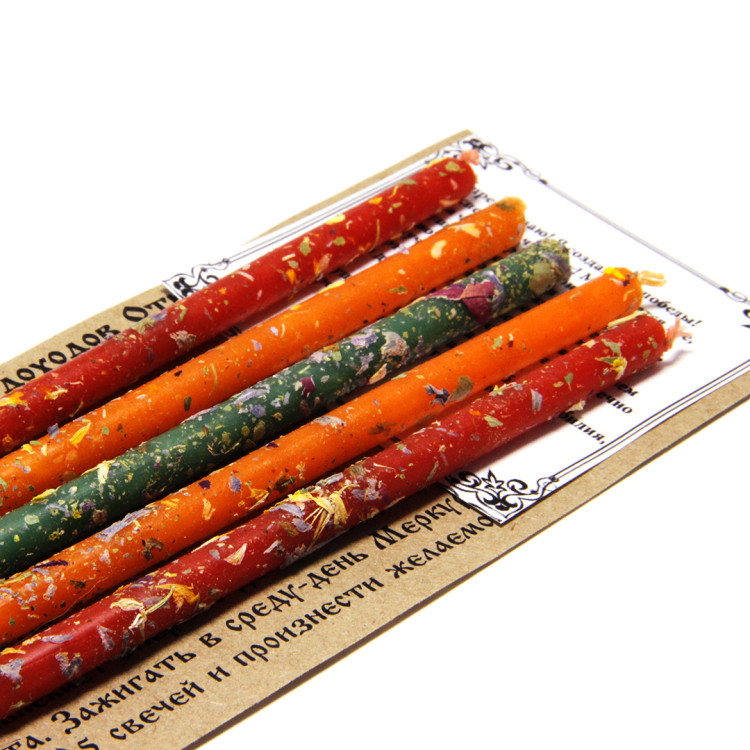 Набор Свечей С травами уп-5шт 16см Успешная Торговля, Новые Источники Дохода