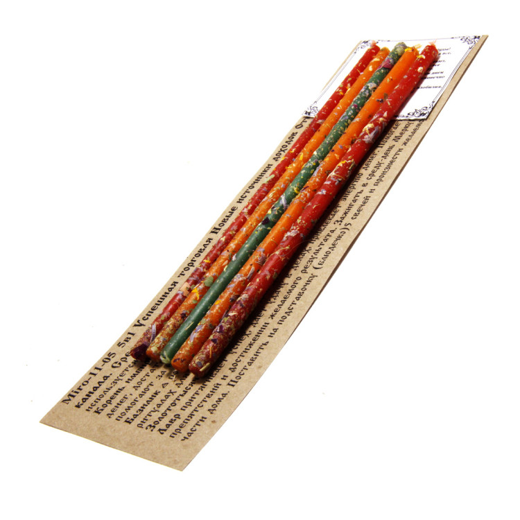 Набор Свечей С травами уп-5шт 16см Успешная Торговля, Новые Источники Дохода