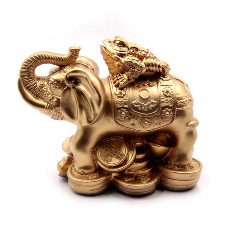 Жаба богатства на слоне  символ процветания и изобилия 13см-16см 950гр