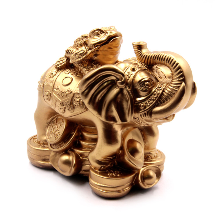 Жаба богатства на слоне  символ процветания и изобилия 13см-16см 950гр