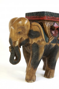 Табурет Слон с балдахином цветной 34