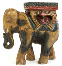 Табурет Слон с балдахином цветной 34