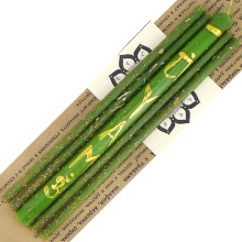 AUM-7-4 Свечи восковые Анахата Чакра Успех, карьерный рост, счастье, 5шт 18см, 16см