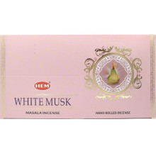 HEM масала 15 гр. Благовония White Musk БЕЛЫЙ МУСК блок 12 шт.