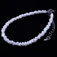 Браслет Шпинель с алмазной огранкой Белый перламутр 3мм