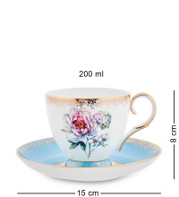  Чайный набор на 2 перс. ''Цветок Неаполя'' (Fiore Napoli Pavone)