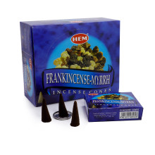 Благовония конусы HEM Frankincense Myrrh Ладан мирра уп-12шт