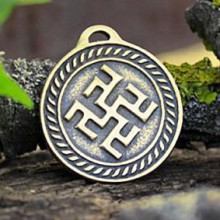 BV01-18 Оберег № 18 Одолень Трава, бронза, Д-27мм, 27*30мм (СО 018)