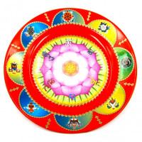 Тарелка декоративная Ом Мани Падме Хум 20см керамика