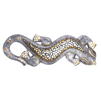 Панно настенное Ящерица - оберег на процветание 50см-16см дерево Албезия