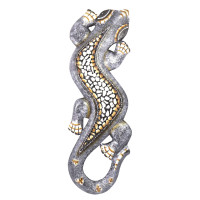 Панно настенное Ящерица - оберег на процветание 50см-16см дерево Албезия