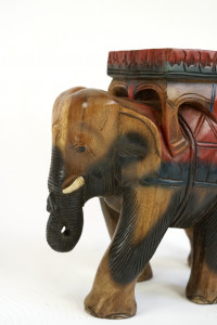 Табурет Слон с балдахином цветной 30