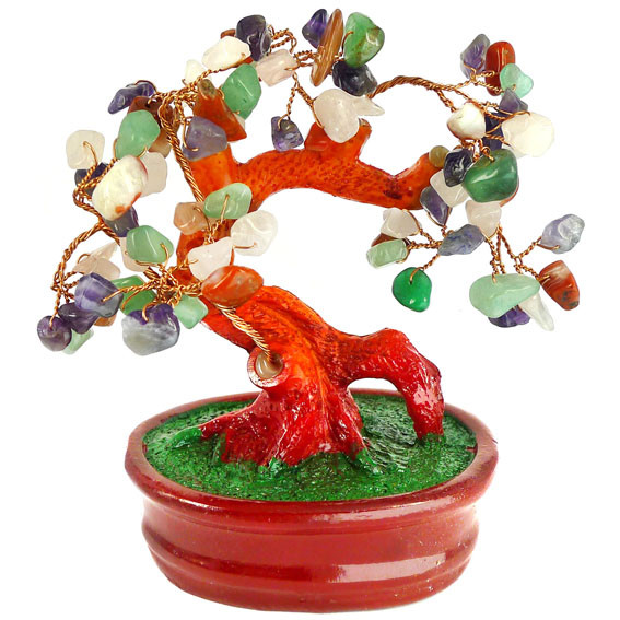 031-D Дерево с камнями микс, 15 см