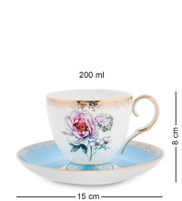  Чайный набор на 4 перс. ''Цветок Неаполя'' (Fiore Napoli Pavone)