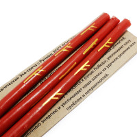 Свеча воск  с рунами Три Феху Богатство Изобилие Приобретение недвижимости 18см-1см уп-3шт