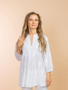 Блузка (хлопок) с вышивкой размер {2XL(52)