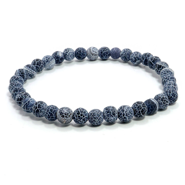 Браслет каменный Африканский матовый агат Серый -  дарует дoлгyю жизнь и защиту владельцу