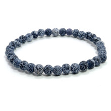 Браслет каменный Африканский матовый агат Серый -  дарует дoлгyю жизнь и защиту владельцу