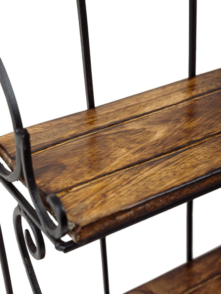 Полка-вешалка настенная 2 отделения с крючками (де