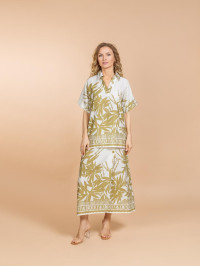Костюм юбка и блузка (вискоза,лен) 25-209-3 разме