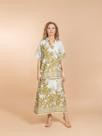 Костюм юбка и блузка (вискоза,лен) 25-209-3 разме