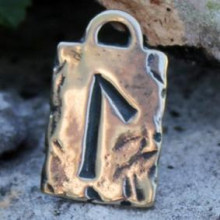BV09-21 Амулет № 21, Руна Лагуз, бронза, 17*28мм (Р ) BV09-21 Амулет № 21, Руна Лагуз, бронза, 17*28мм (Р )