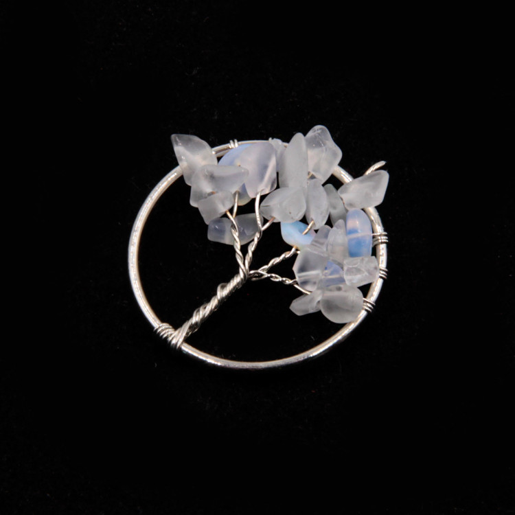 Подвеска Дерево Жизни  с Лунным камнем - дарует везение  выигрыш изобилие 3,5см Китай