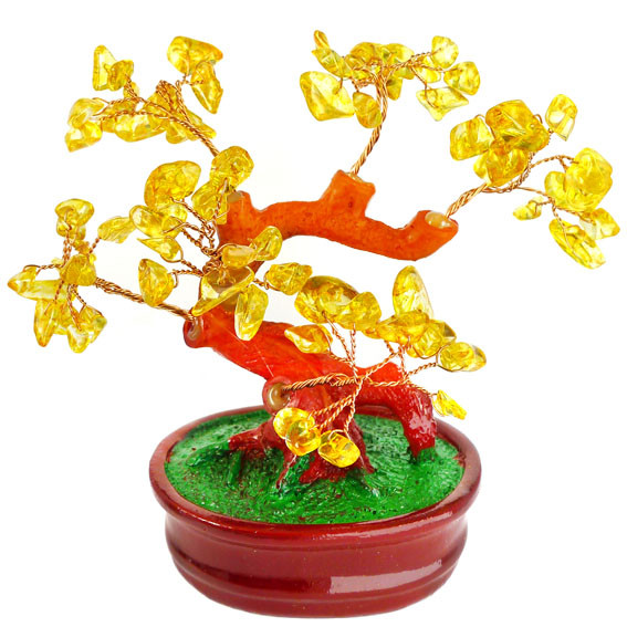 031-F Дерево Цитрин, 15 см