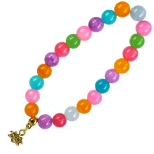 BA450 Браслет с подвеской на Гармонию (Лотос) камень,8мм