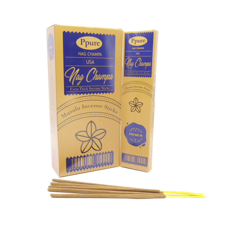 Благовония Ppure Extra Thick Nah Champa Нагчампа уп-6шт по 5 толстых палочек