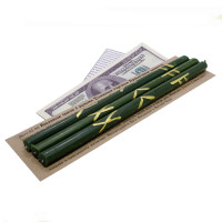 Свеча воск  с рунами Успешная тогровля Привлечение клиентов 18см-1см уп-3шт