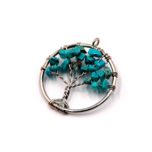 Подвеска Дерево Жизни  с Бирюзой - счастье везение и удачу 3,5см Китай